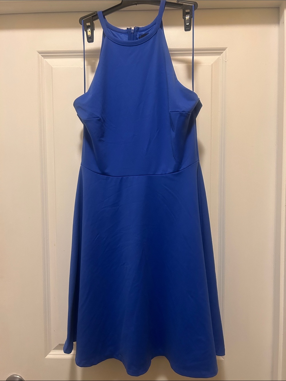 Cynthia Rowley Cobalt High-Neck Midi Dress